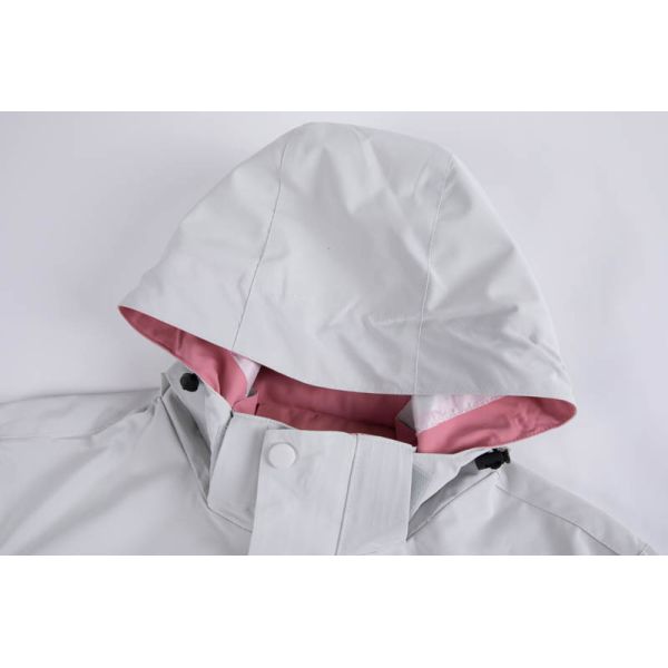 Waterproof Breathable Shell Jacket with Underarm Zipper Vent and Pink Lining