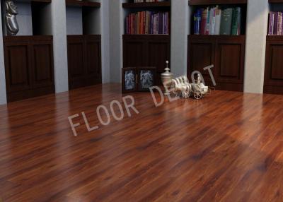Commercial HDF Wood ECO Laminate Flooring AC4 E1 Embossed Cherry Color Office