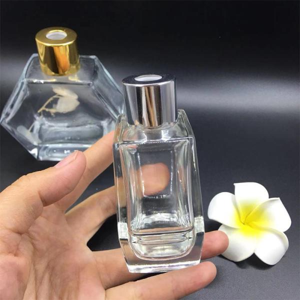 garrafa sextavada vazia de Reed Diffuser Clear Glass Aroma do vidro 80ml