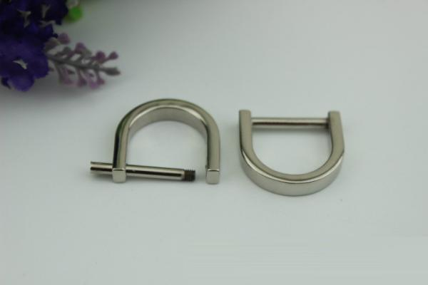Classical design removeble light gold 20mm D ring buckle,hanging plating bag d-ring