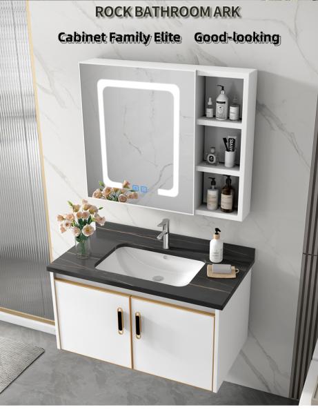 Combination Toilet Insectproof Mirror Wash Basin Cabinet Ceramic Rock Plate Integrated