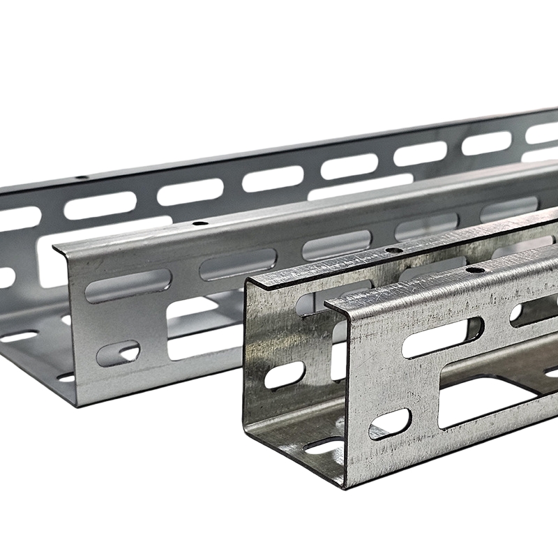 Galvanized Steel Grid Perforated Cable Tray For Industrial Floor Cable Routing