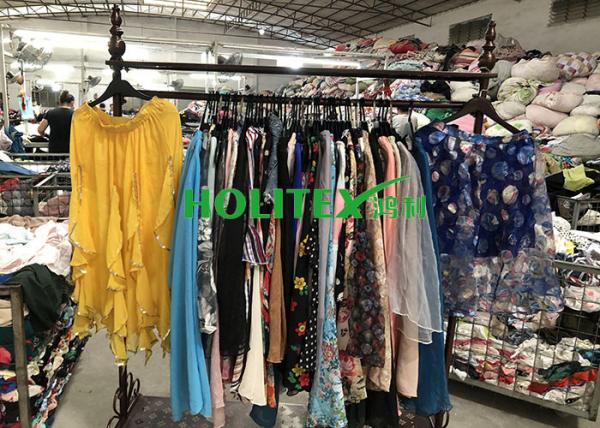 American style used women's clothing , second hand clothes , first grade ladies silk skirt