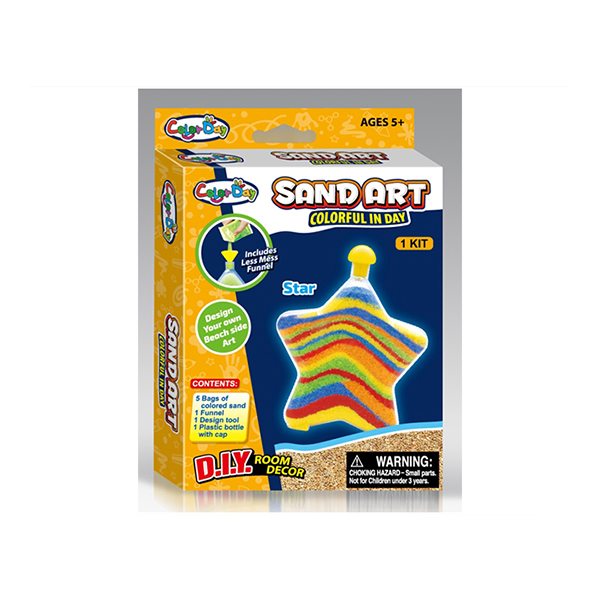 Colorful Glitter Sand Arts And Crafts Toys For Kids Age 5 W / 4 Bottles