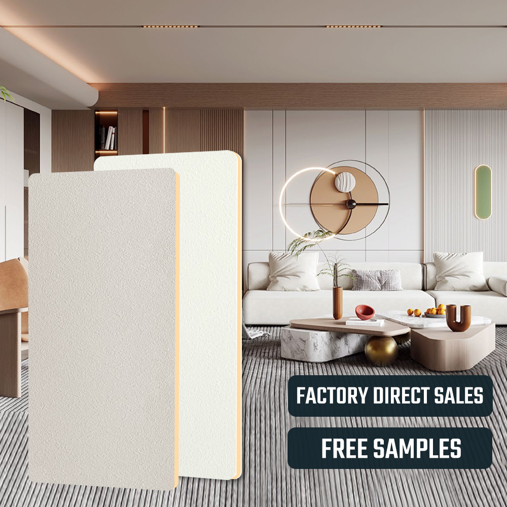 Skin Feel Solid Color Texture Wall Decoration Bamboo Fiber Wall Panel Modern Wood Veneer