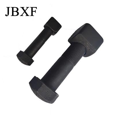Crawler Excavator Flat Head Track Shoe Bolt And Nut M16X1.5X53F