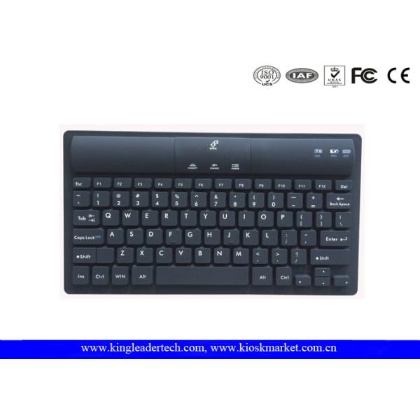Клавиатура черного беспроводного силикона Блуэтоотх промышленная с поручать Усб