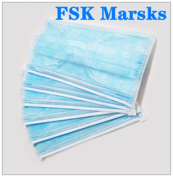Rectangle 3 Ply Disposable Face Mask Soft Thickening BFE95 Fit The Face