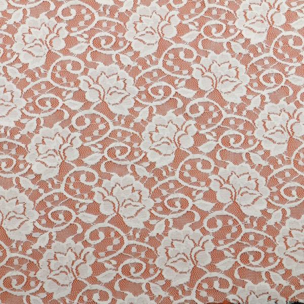 Garment Accessories Diy  Stretch  French Lace Fabric Black / Ivory Color