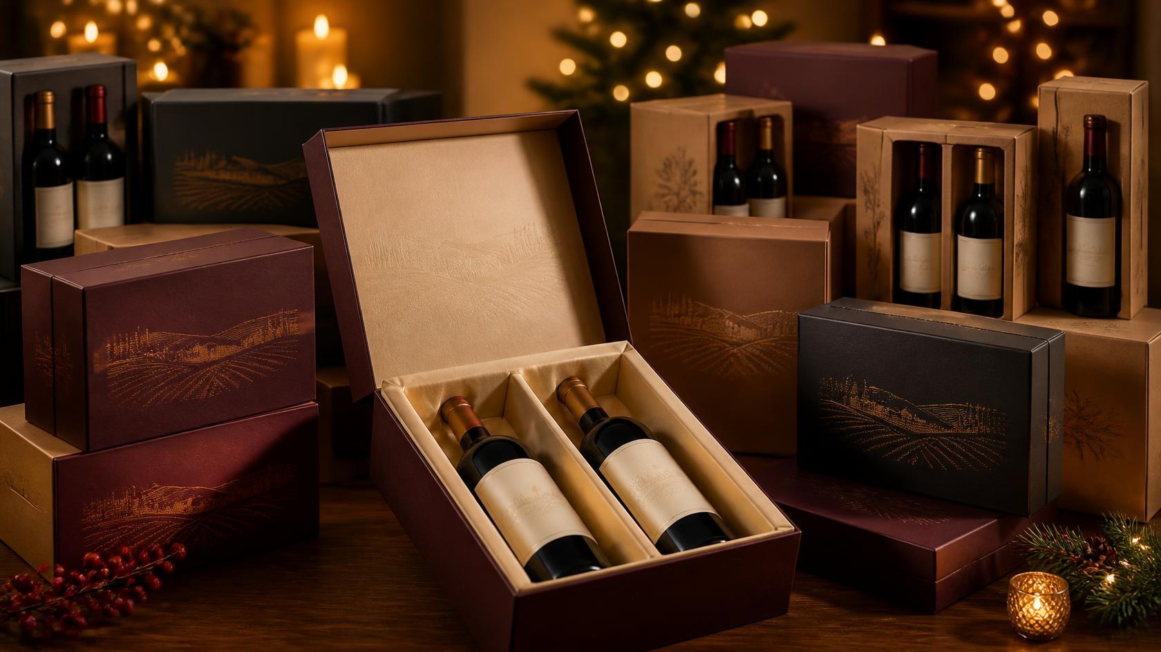 Digital Printed Corrugated Carton Box B-Flute Export Packaging Glass Bottles Bulk Shipping