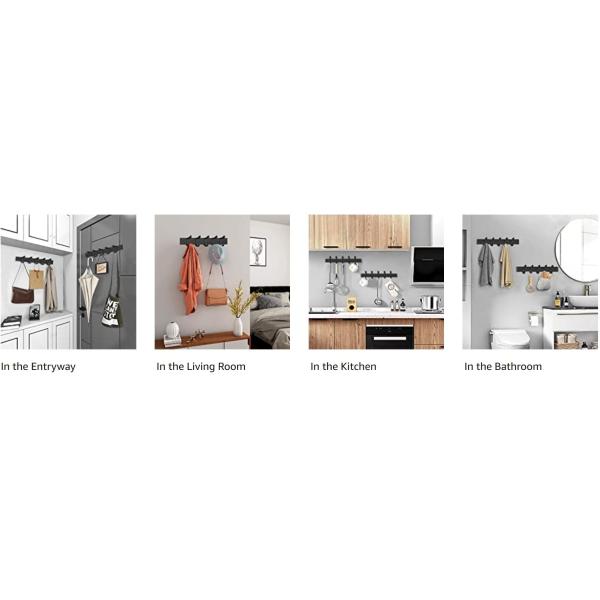 Heavy Duty Stainless Steel Bathroom Hooks , Wall Mounted Coat Hooks Multifunctional