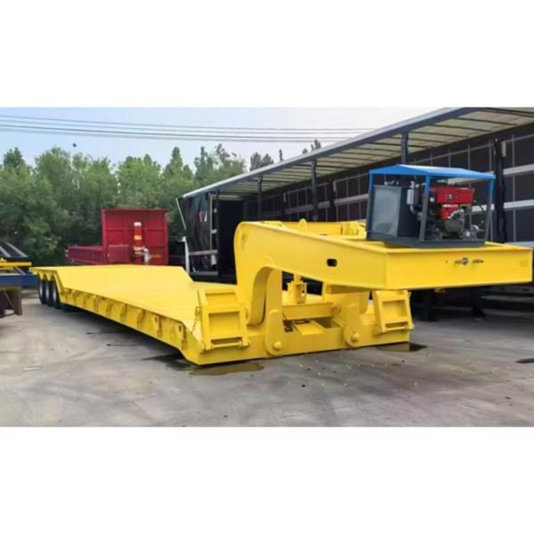 2 Line 4 Axle Low Bed Trailer 80-120ton Detachable Gooseneck Semi Truck Lowboy Trailer For Sale Malawi