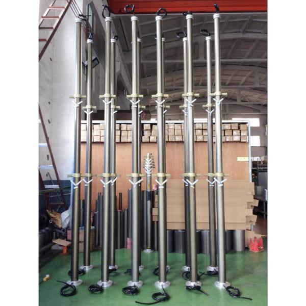 4.5m lockable CCTV pneumatic telescopic mast inside CCTV looms secuity camera mast