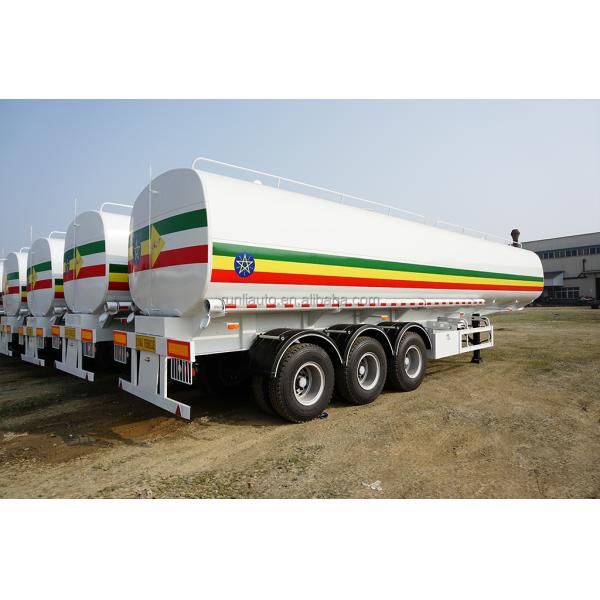 40000 Litres 3 Axle Fuel Tank Semi Trailer Four Compartments Heavy Duty Load