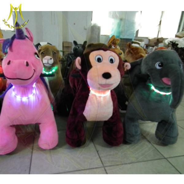 Hansel kiddie ride small train coin operated kiddie rides for rent plush unicorn electric scooter kids 4 wheel animal