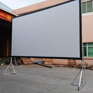 16:9 300インチ 高耐久性ファストフォールド式リア＆フロントプロジェクションスクリーン、フルドレスキットとフライトケース付き