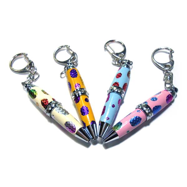 Office Promotion Metal 6.5cm Keychain Mini Pen PMS Solid Color