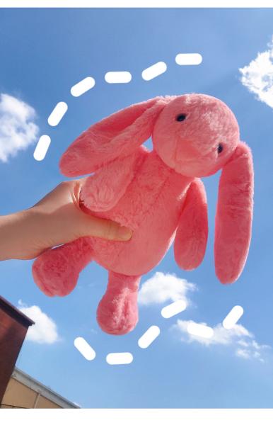 Cute Pink Plush Easter Toy Doll Soft Cuddly Stuffed Animal Hand Wash Only