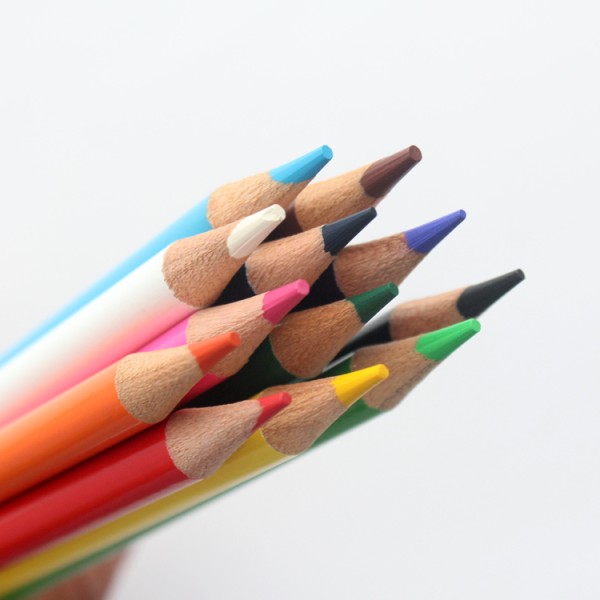 Factory direct 7 inch 12 pcs HEX paper tube kids high quality soft wood color pencils
