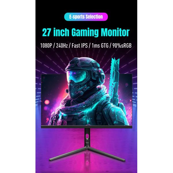 Pantalla plana 27 pulgadas Monitor de juegos Nano IPS 1K 2K 4K 300cd/M Brillo Luz azul