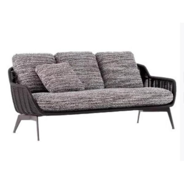 Aluminum frame Teak wood Garden Sofa Set Weather Resistant Durable For Gardens Courtyards Villas