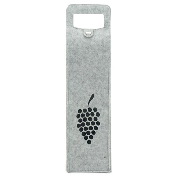 Custom Pattern Felt Wine Tote Bag Non Woven 750ml Wine Bottle Bag For Christmas Festival