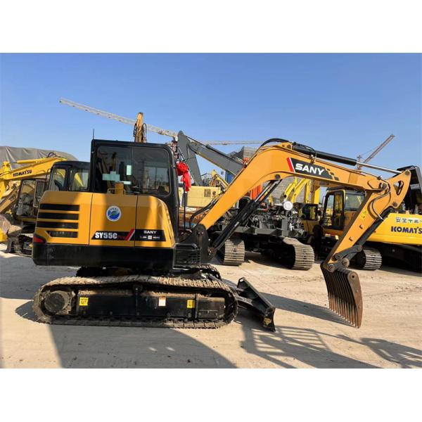 Используемый экскаватор SANY SY55Pro мини гидравлический землекоп земли 6 тонн двигая