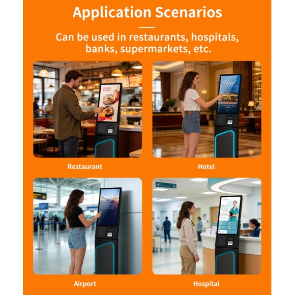 Restaurant Self-Service Kiosk Self-Ordering Kiosk 24/7 Automated Order Taking