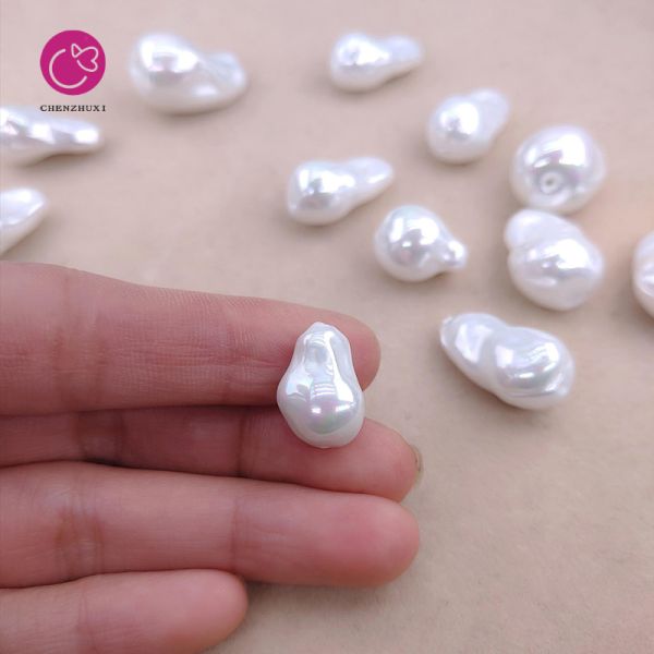 White South Sea Shell Beads Fashion Jewelry Diy Making Baroque Shell Beads Different Size 10-15mm