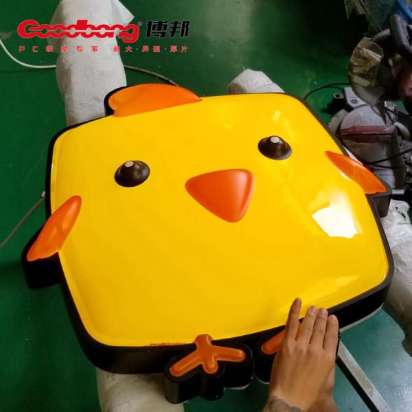 Signboard manufacturer Food company custom-made outdoor cute chicken shaped blister vacuum foam led light box