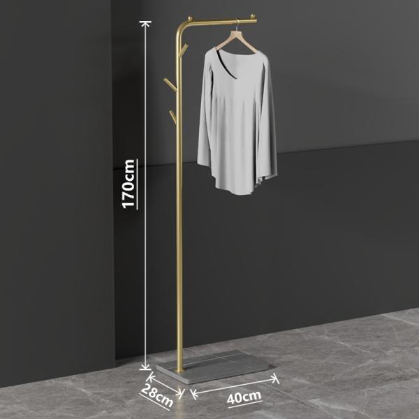 Modern Design Luxury Coat Rack Floor Standing Metal Frame Hanger For Living Room Bedroom Clothes Storage Scarf Bag Hat