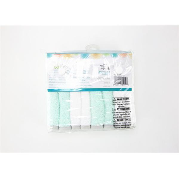 White / Green Mint Baby Bath Washcloths Hand Face Towel Fade Resistant