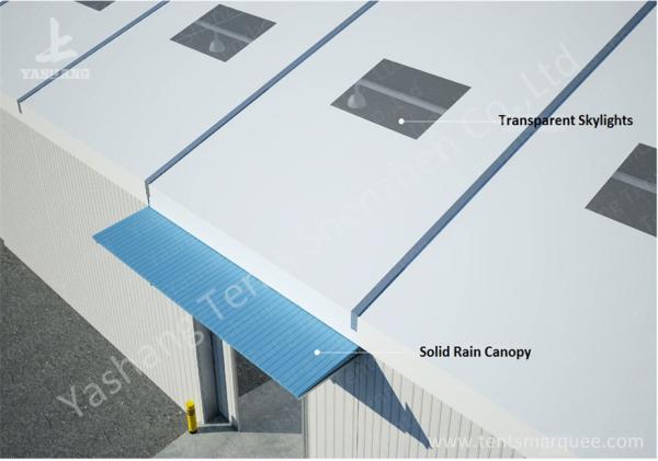 20M Outdoor temporary warehouse tent Aluminum Alloy Profile skylights designed