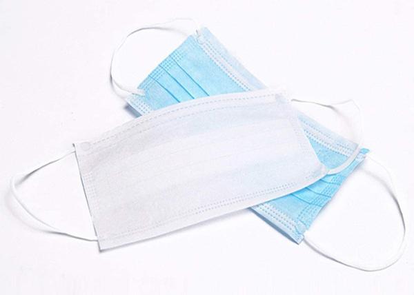 Lace Up Disposable Non Woven Face Mask , Odorless Surgical Mask Disposable 3 Ply