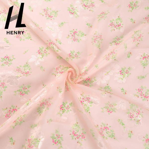 ODM Printed Chiffon Material Wedding Dress Tulle Fabric