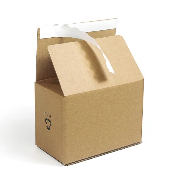 Custom Easy Folded Cardboard Zipper Carton Box Corrugated With Tear Off Strip And Adhesive Tapes