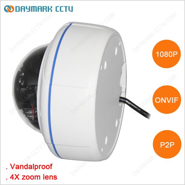 HD 1080P Waterproof Zoom IR Dome IP Camera P2P Plug and Play