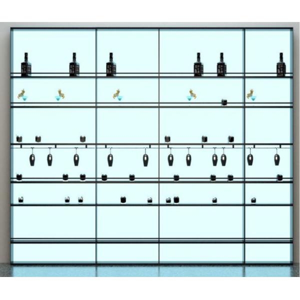 Furniture Led Light Aluminum Shelves Wall Mounted Hanging Wall Wine Shelf For Home