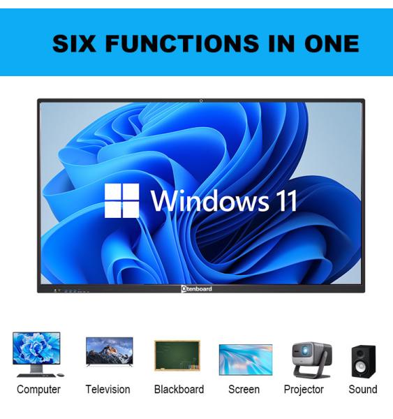 Infrared Touch Frame Low Latency Writing Built In Speaker 4K Interactive Panel