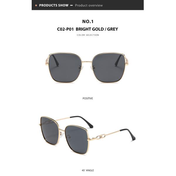 Металл солнечных очков дам квадрата CE большой обрамляет плоскую верхнюю резинку