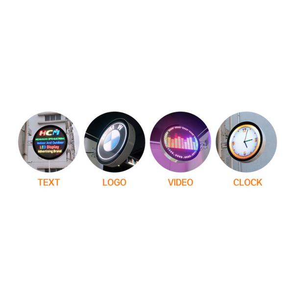 Steel Outdoor Led Display Board , P4.68 LED Circle Display Digital Round Logo Sign