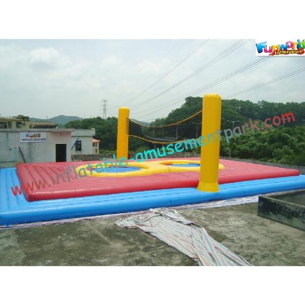 Customized Inflatable Sports Games Funny Bossaball / Volleyball Court
