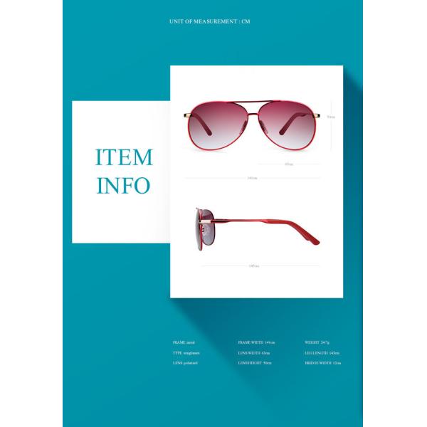 Red Women'S Fashion Sunglasses TAC Toad Promotion Polarized Sunglasses