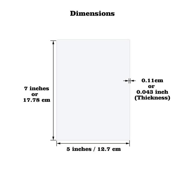 5*7 Inch Organic Glass Plate 10 Pieces Display Racks for Home or Office Decor