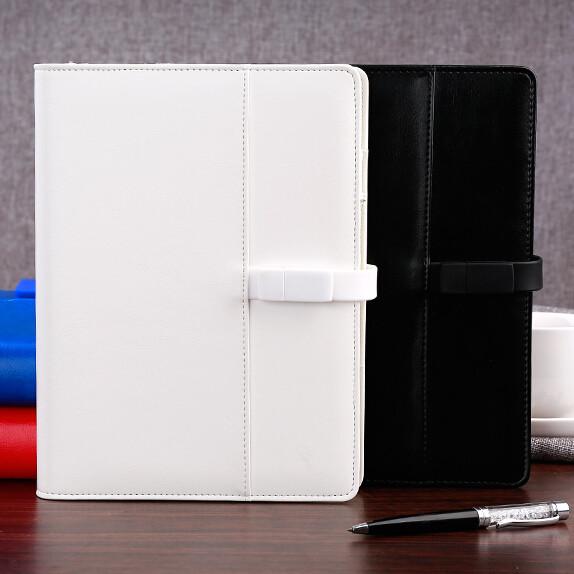 A5/A6 size PU leather magnetic flap USB 4G customized Refillable Ring Binder organizer