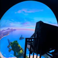 Projection de dôme immersif en 3D à 360 degrés