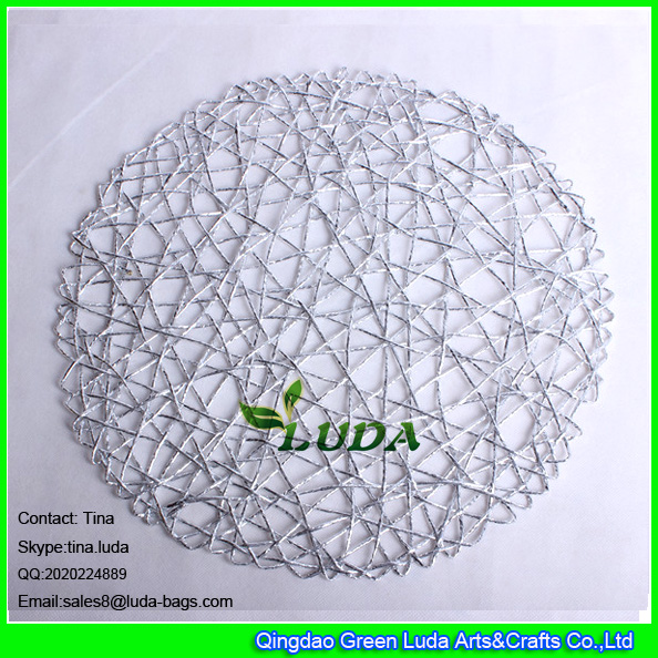 LUDA handmade woven straw placemats natural fiber oval placemats