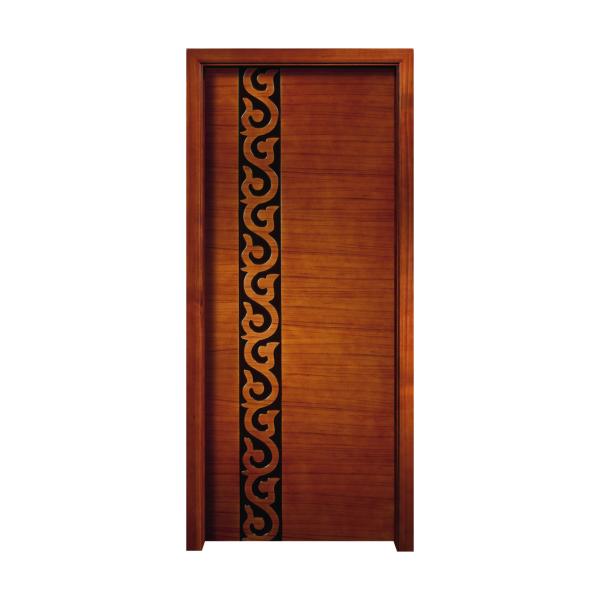 Interior Plain Soundproof PVC Wooden Doors 2.1m Height Finished