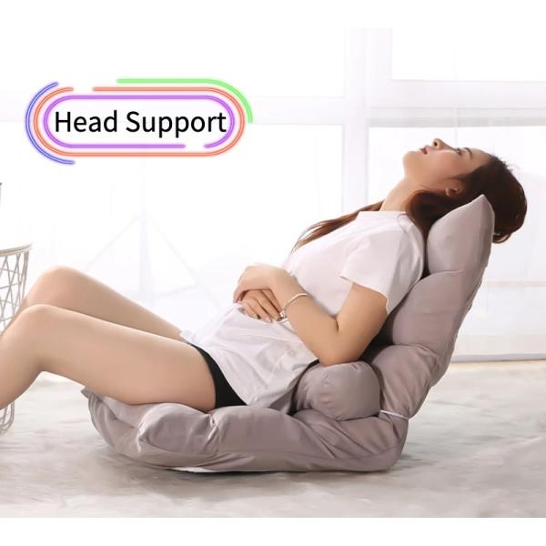 Minimalist Design Style Portable Floor Chair Legless Tatami with Back Support Fabric Cover Material