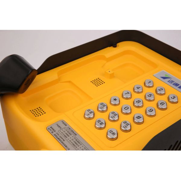 Téléphone industriel étanche IP68 avec boîtier en aluminium et clavier en acier inoxydable pour poste d'appel extérieur